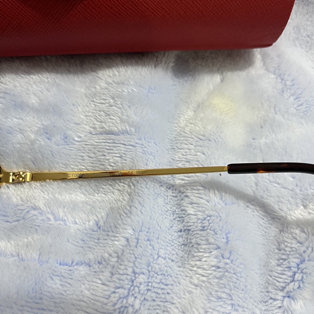 Cartier Rimless Rectangular Gradient Brown Sungla… - image 8